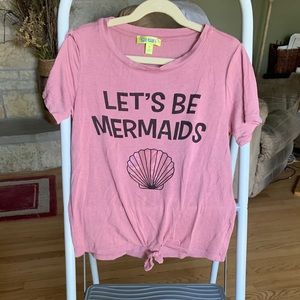 Girls Chit Chat Tie Front Tee